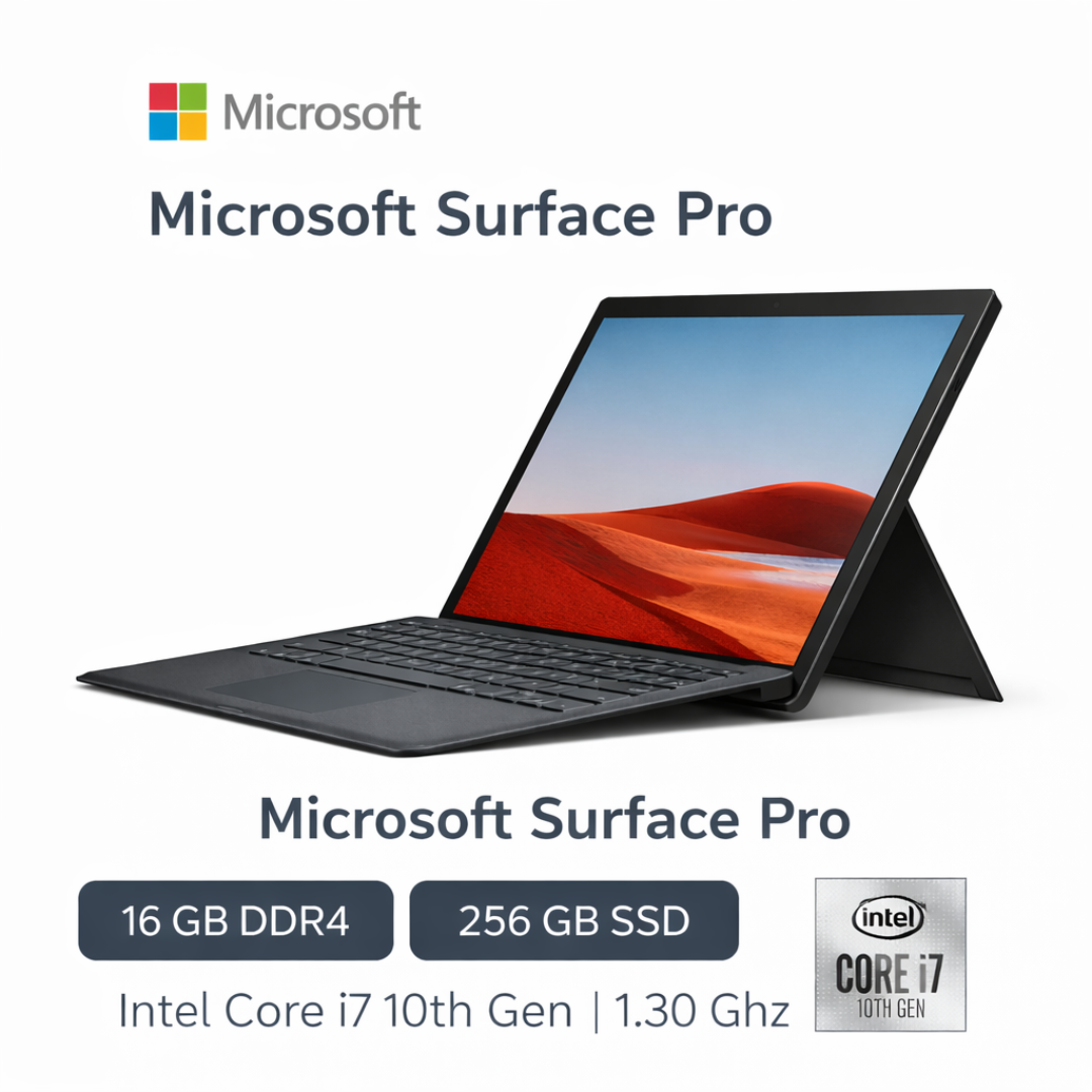 Microsoft Microsoft Surface Pro – 16 GB DDR4 – 256 GB SSD – Intel Core i7 10th Gen 1.30 Ghz