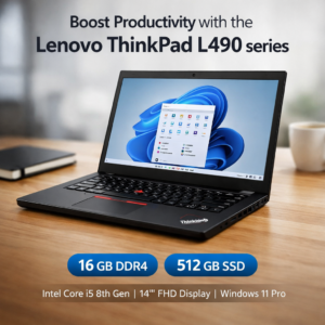 Lenovo ThinkPad L490 series - 16 GB DDR4 - 512 GB SSD - Intel Core i5 8th Gen 1.60 Ghz