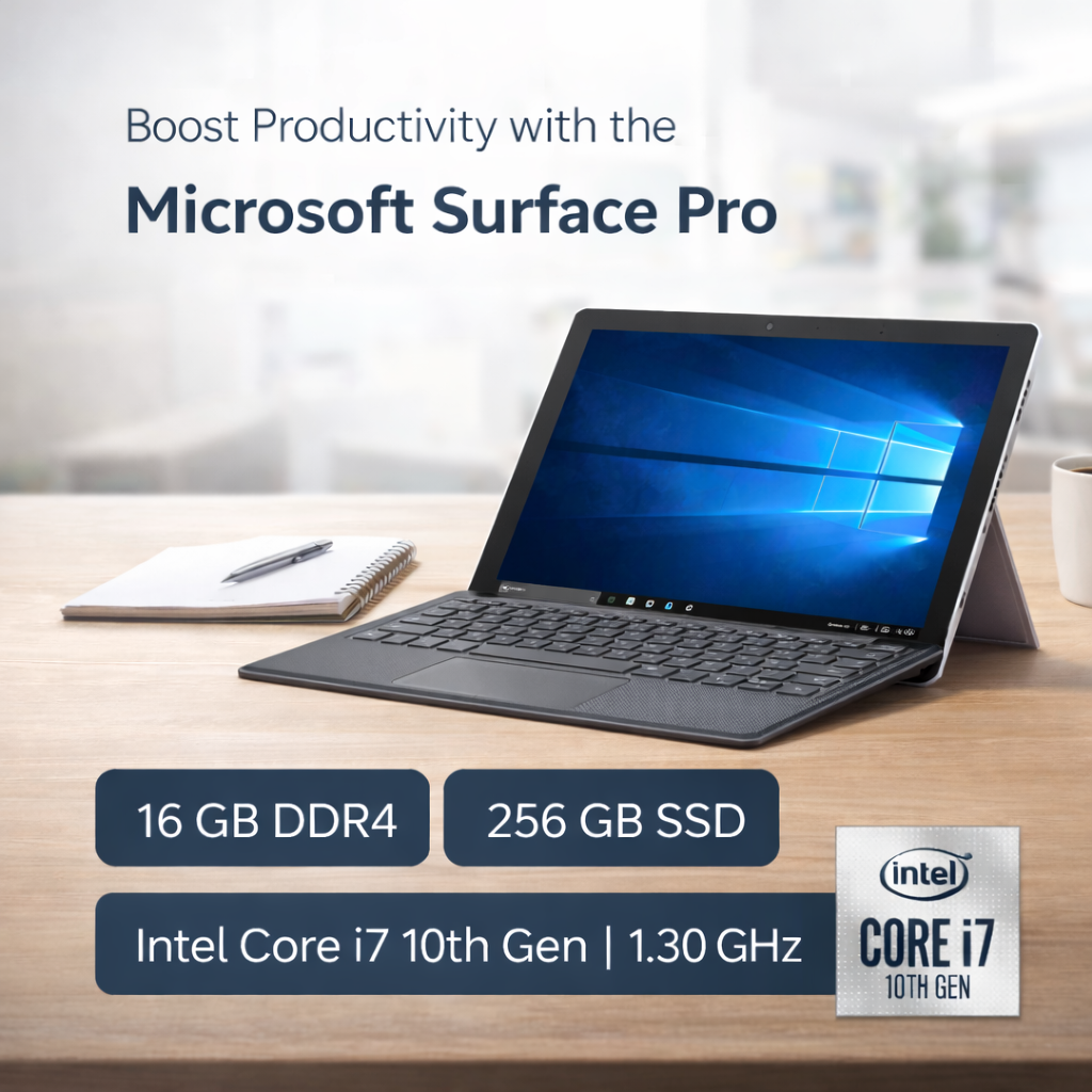 Microsoft Microsoft Surface Pro – 16 GB DDR4 – 256 GB SSD – Intel Core i7 10th Gen 1.30 Ghz